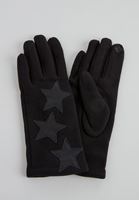 Bayan Siyah Yıldız Detaylı Eldiven