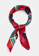 Bayan Lacivert Çok Renkli Karışık Desenli Fular