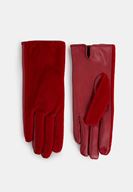 Bayan Kırmızı Suni Kürk Detaylı Deri Eldiven