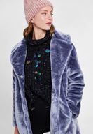 Bayan Mavi Suni Kürk Kaban