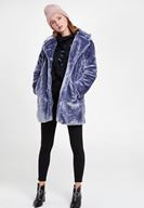 Bayan Mavi Suni Kürk Kaban