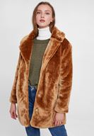 Bayan Kahverengi Suni Kürk Kaban