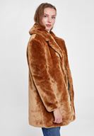 Bayan Kahverengi Suni Kürk Kaban