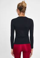 Bayan Siyah Kol Detaylı Spor Tişört