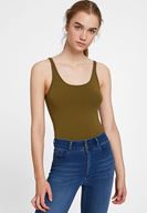 Bayan Yeşil Basic Pamuk Atlet