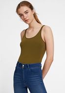 Bayan Yeşil Basic Pamuk Atlet