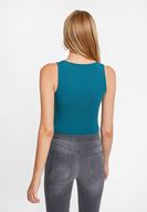 Bayan Yeşil V Yaka Kalın Askılı Pamuk Atlet