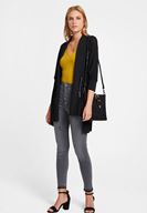 Bayan Yeşil V Yaka Kalın Askılı Pamuk Atlet