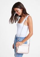 Bayan Beyaz Askı Detaylı Kare Yaka Bluz