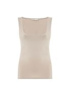 Bayan Krem Kalın Askılı Kare Yaka Atlet