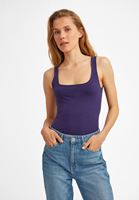 Bayan Mor Kalın Askılı Kare Yaka Atlet