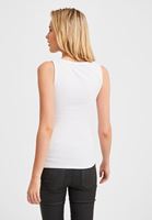 Bayan Beyaz Kalın Askılı Kare Yaka Atlet