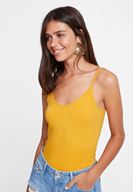 Bayan Turuncu İnce Askı Detaylı Atlet