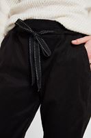 Bayan Siyah Beli Bağlama Detaylı Jogger ( TENCEL™ )