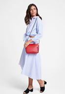 Bayan Çok Renkli Çizgili Beli Lastik Detaylı Etek