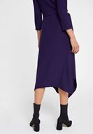 Bayan Mor Asimetrik Dikiş Detaylı Etek