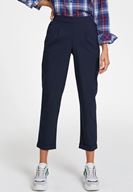 Bayan Lacivert Orta Bel Bol Pantolon