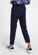 Bayan Lacivert Orta Bel Bol Pantolon