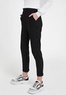 Bayan Siyah/Beyaz Çizgi Desenli Jogger
