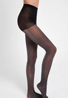 Bayan Siyah Çizgi Detaylı Külotlu Çorap