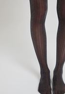 Bayan Siyah Çizgi Detaylı Külotlu Çorap