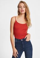 Bayan Kırmızı İnce Askılı Pamuk Atlet