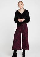 Bayan Siyah Kol Detaylı Tüylü Triko