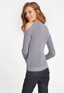 Bayan Gri Cut Out Detaylı Triko
