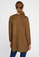 Bayan Yeşil Cep Detaylı Süet Ceket