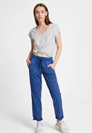 Bayan Lacivert Bağcıklı Cep Detaylı Jogger