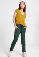 Bayan Yeşil Bağcıklı Cep Detaylı Jogger