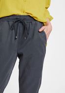 Bayan Gri Bağcıklı Cep Detaylı Jogger