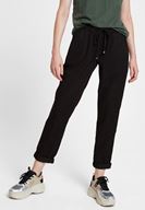 Bayan Siyah Bağcıklı Cep Detaylı Jogger
