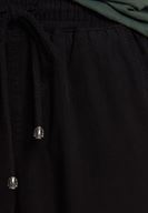 Bayan Siyah Bağcıklı Cep Detaylı Jogger