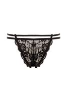 Bayan Siyah İp Detaylı Külot