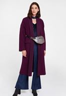 Bayan Lacivert Yaka Detaylı Kadife Bluz