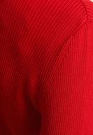 Bayan Kırmızı Yakası Kesik Detaylı Hırka