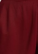 Bayan Bordo Beli Lastik Detaylı Cepli Bol Pantolon