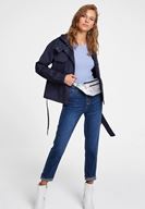 Bayan Mavi Kolları Kesik Detaylı Triko