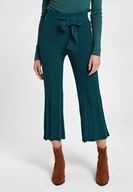 Bayan Yeşil Beli Kemer Detaylı Pantolon