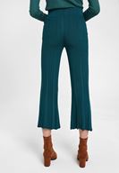 Bayan Yeşil Beli Kemer Detaylı Pantolon