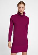 Bayan Mor Yaka Detaylı Triko Elbise