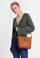 Bayan Yeşil Büzgülü Flare Kol Bluz