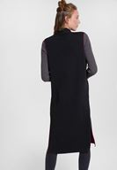 Bayan Siyah/Mor Cepli Uzun Yelek