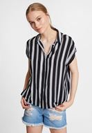 Bayan Çok Renkli Karışık Desenli Kısa Kollu Gömlek