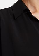 Bayan Siyah Kol Detaylı Gömlek