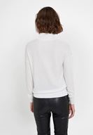 Bayan Krem Uzun Kollu Balıkçı Yaka Triko