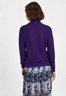 Bayan Mor Uzun Kollu Balıkçı Yaka Triko