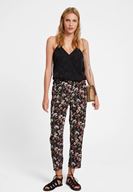 Bayan Siyah Jakarlı V Yaka Bluz