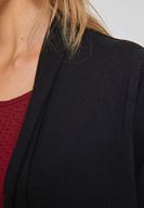 Bayan Siyah Uzun Basic Hırka